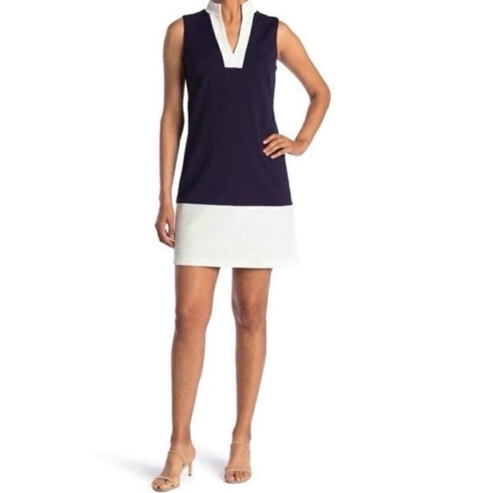 STS Sail to Sable Sleeveless Shift Dress Color block Size Medium